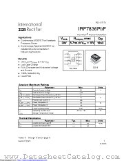 IRF7836 datasheet pdf International Rectifier