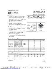 IRF7854PBF datasheet pdf International Rectifier
