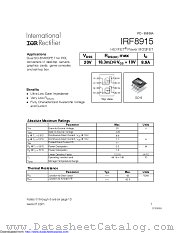 IRF8915TR datasheet pdf International Rectifier