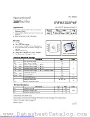 IRFH3702 datasheet pdf International Rectifier