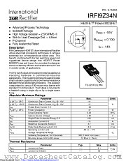 PB-IRFI9Z34N datasheet pdf International Rectifier