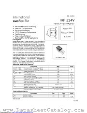 PB-IRFIZ34V datasheet pdf International Rectifier