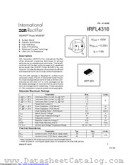 PB-IRFL4310 datasheet pdf International Rectifier