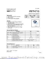PB-IRFP4710 datasheet pdf International Rectifier
