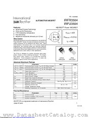 PB-IRFR3504 datasheet pdf International Rectifier