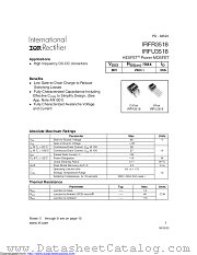PB-IRFR3518 datasheet pdf International Rectifier
