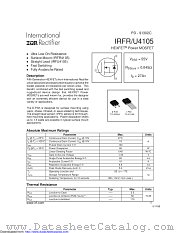 PB-IRFR4105 datasheet pdf International Rectifier