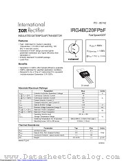 IRG4BC20FPBF datasheet pdf International Rectifier