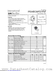 IRG4BC30FD1PBF datasheet pdf International Rectifier