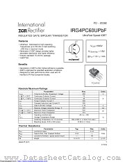 IRG4PC60UPBF datasheet pdf International Rectifier