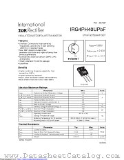 IRG4PH40UPBF datasheet pdf International Rectifier