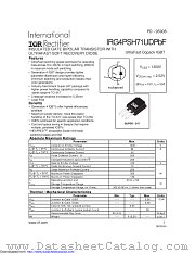 IRG4PSH71UDPBF datasheet pdf International Rectifier