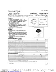 IRG4RC10SDTRLP datasheet pdf International Rectifier