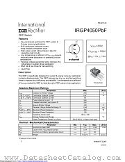 IRGP4050PBF datasheet pdf International Rectifier