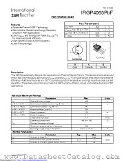 IRGP4065PBF datasheet pdf International Rectifier