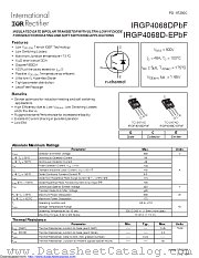 IRGP4068D-EPBF datasheet pdf International Rectifier