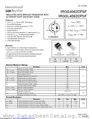 IRGSL4062D datasheet pdf International Rectifier