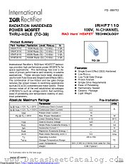 IRHF8110SCS datasheet pdf International Rectifier