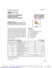 IRHM57264SESCS datasheet pdf International Rectifier