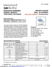 IRHM7450SESCS datasheet pdf International Rectifier
