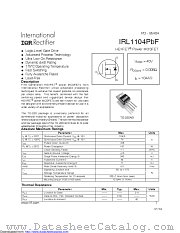 IRL1104PBF datasheet pdf International Rectifier