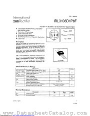 IRL3103D1PBF datasheet pdf International Rectifier