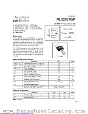 IRL3202PBF datasheet pdf International Rectifier