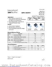 PB-IRL3714L datasheet pdf International Rectifier