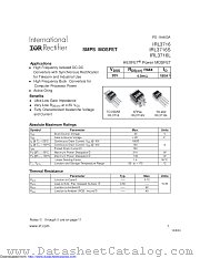 PB-IRL3716S datasheet pdf International Rectifier