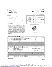 IRLL024ZPBF datasheet pdf International Rectifier