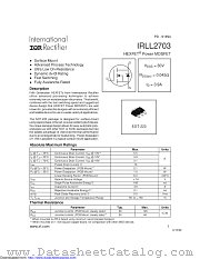 PB-IRLL2703 datasheet pdf International Rectifier