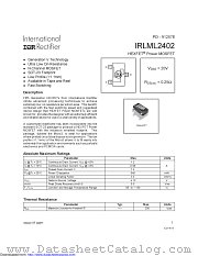 PB-IRLML2402 datasheet pdf International Rectifier