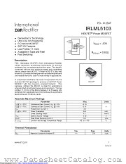 PB-IRLML5103 datasheet pdf International Rectifier
