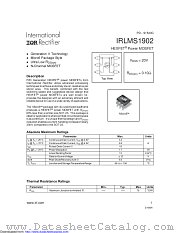 PB-IRLMS1902 datasheet pdf International Rectifier