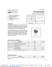 PB-IRLMS2002 datasheet pdf International Rectifier
