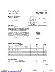 PB-IRLMS6802 datasheet pdf International Rectifier