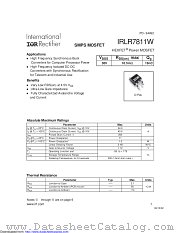 PB-IRLR7811W datasheet pdf International Rectifier