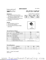 IRLR7811WPBF datasheet pdf International Rectifier