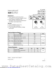 PB-IRLU7821 datasheet pdf International Rectifier