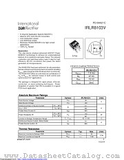 PB-IRLR8103V datasheet pdf International Rectifier