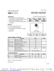 IRLR8715CPBF datasheet pdf International Rectifier