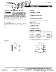 EL2111 datasheet pdf Intersil