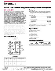 HA-2400/883 datasheet pdf Intersil
