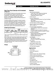 ISL12024IRTC datasheet pdf Intersil