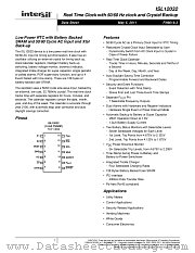 ISL12032 datasheet pdf Intersil