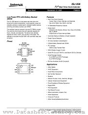 ISL1208 datasheet pdf Intersil
