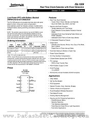 ISL1209 datasheet pdf Intersil