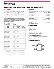 ISL21007CFB825 datasheet pdf Intersil