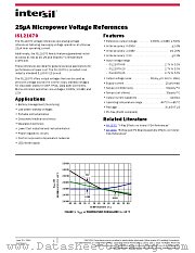 ISL21070CIH320 datasheet pdf Intersil