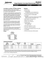 ISL22313 datasheet pdf Intersil